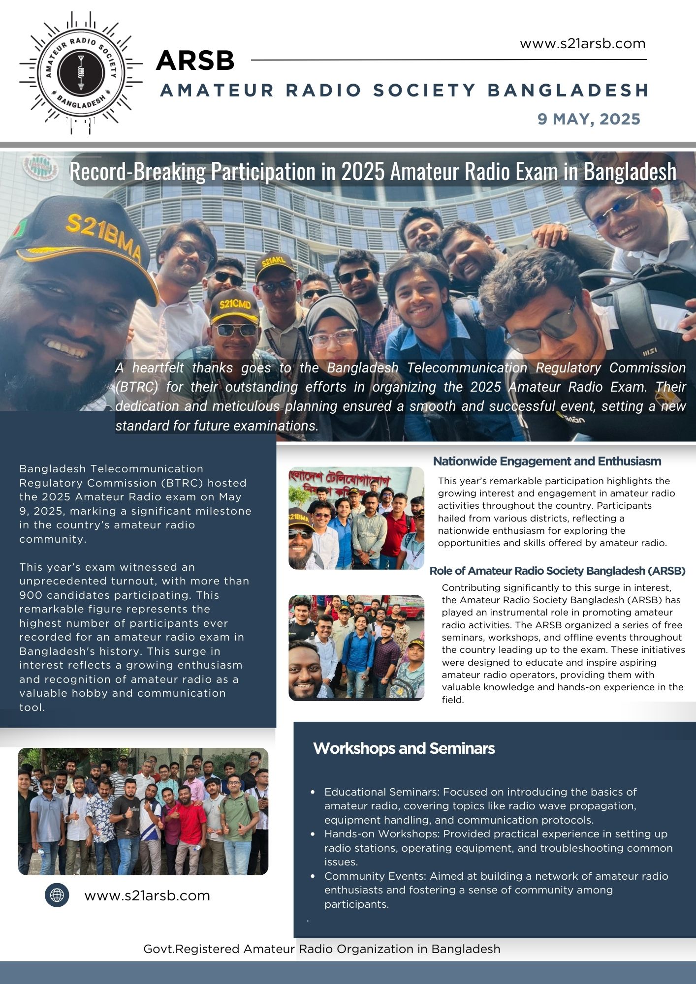 Record-Beaking Participation in 2025 Amateur Radio Exam in Bangladesh