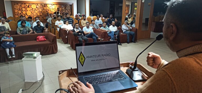 Participants attending the amateur radio licensing preparation session